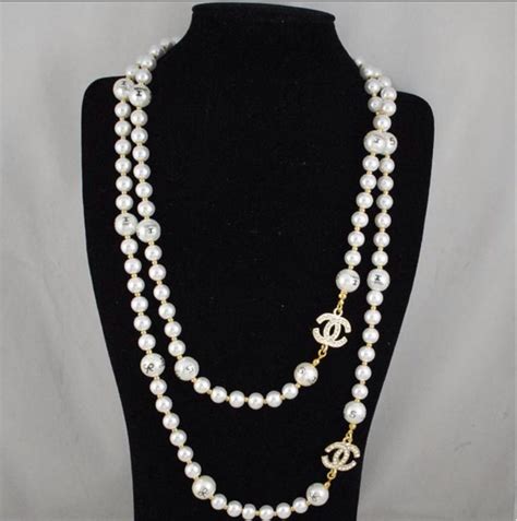 chanel pearl crush|Chanel coco mark necklace.